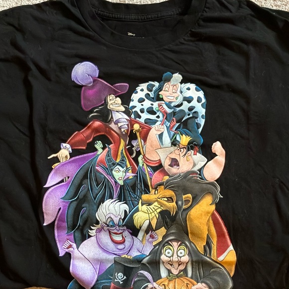 Disney Tops - Disney Villians Tshirt Black XL